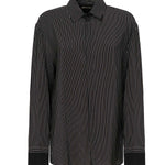 Camicia a righe in seta 823656 Y4K761095 SAINT LAURENT 