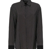 Camicia a righe in seta 823656 Y4K761095 SAINT LAURENT 