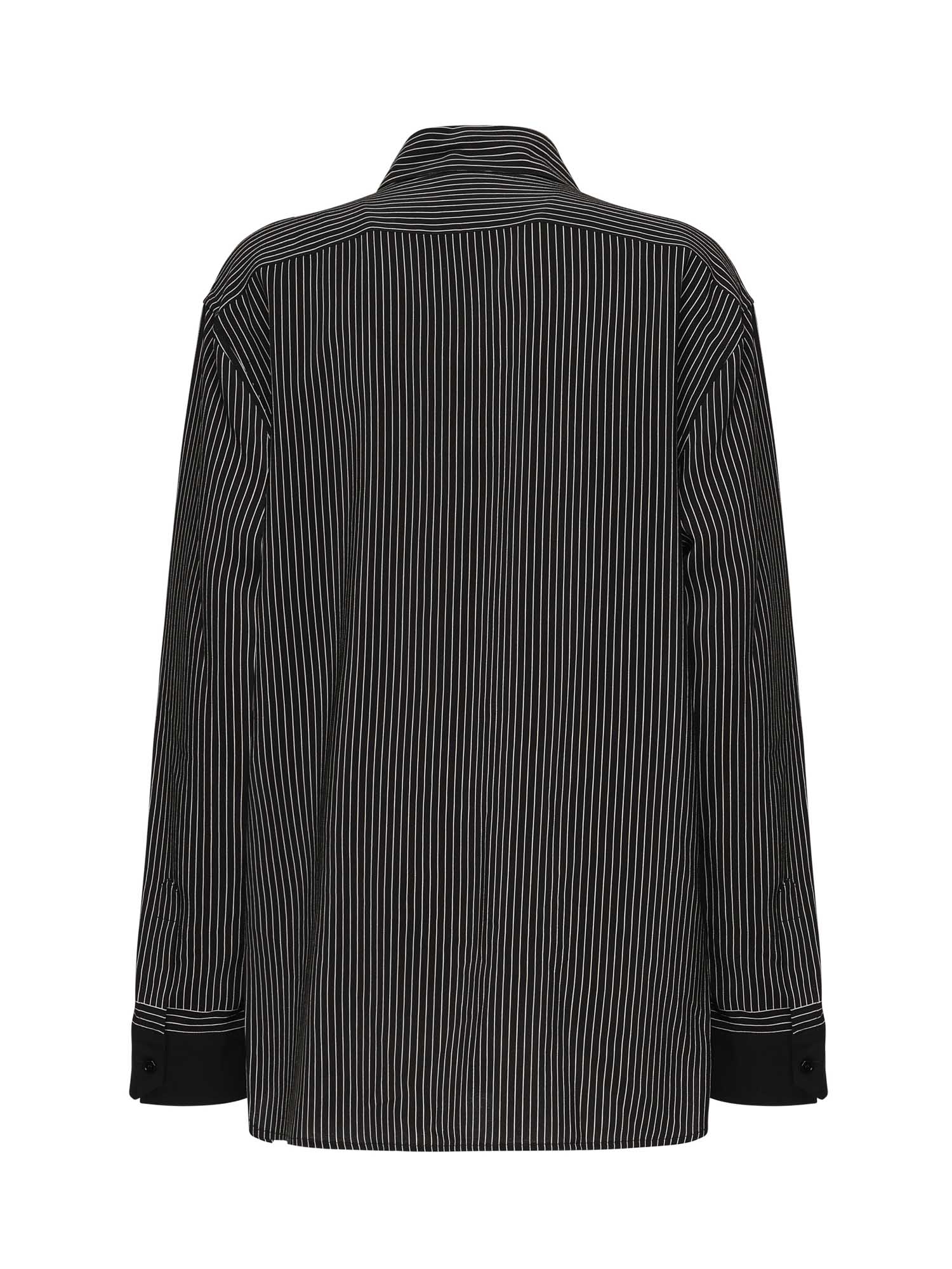 Camicia a righe in seta 823656 Y4K761095 SAINT LAURENT 
