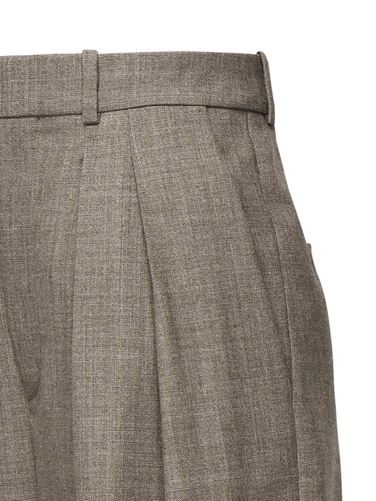 Pantaloni a gamba ampia in lana 824389 Y5K322656 SAINT LAURENT 