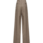 Pantaloni a gamba ampia in lana 824389 Y5K322656 SAINT LAURENT 