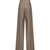 Pantaloni a gamba ampia in lana 824389 Y5K322656 SAINT LAURENT 