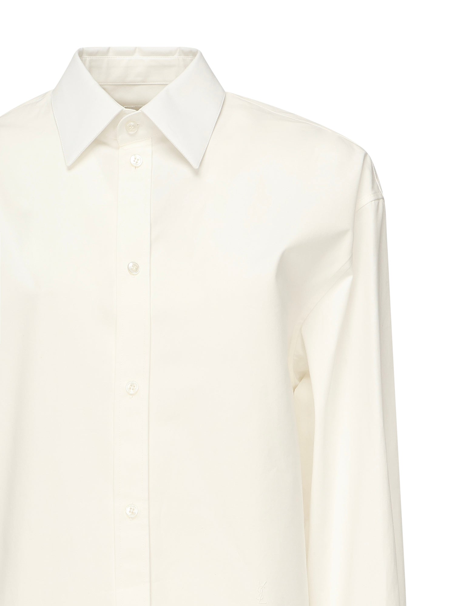 Camicia Cassandre in popeline di cotone 832339 Y1J619601 SAINT LAURENT 