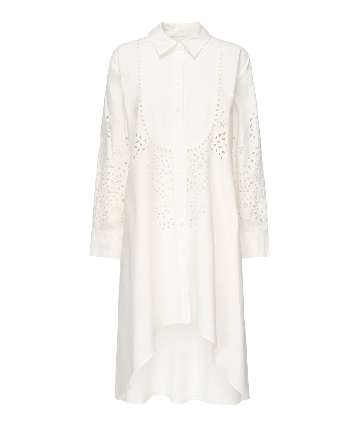 Abito camicia ricamato SS25134S CREAM SELF-PORTRAIT 