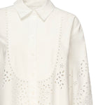 Abito camicia ricamato SS25134S CREAM SELF-PORTRAIT 