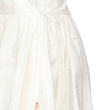Gonna midi ricamata in cotone SS25137MSK WHITE SELF-PORTRAIT 