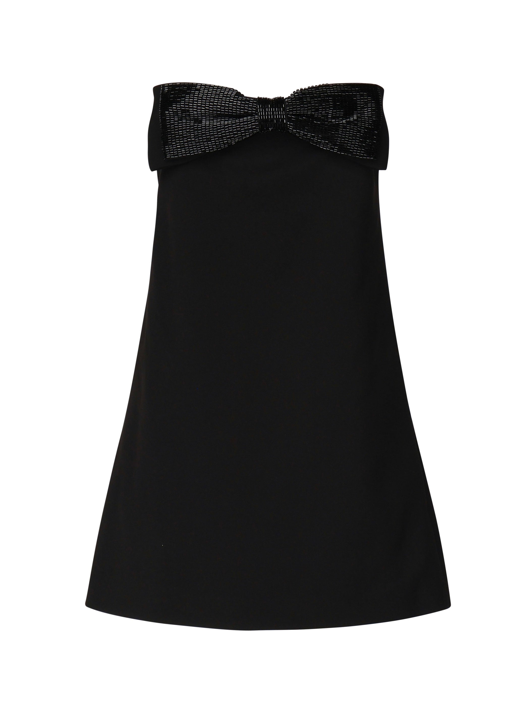 Mini abito a fascia in crepe RS25121S BL SELF-PORTRAIT 