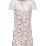 Mini abito in pizzo SS25049S LILAC SELF-PORTRAIT 