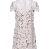 Mini abito in pizzo SS25049S LILAC SELF-PORTRAIT 