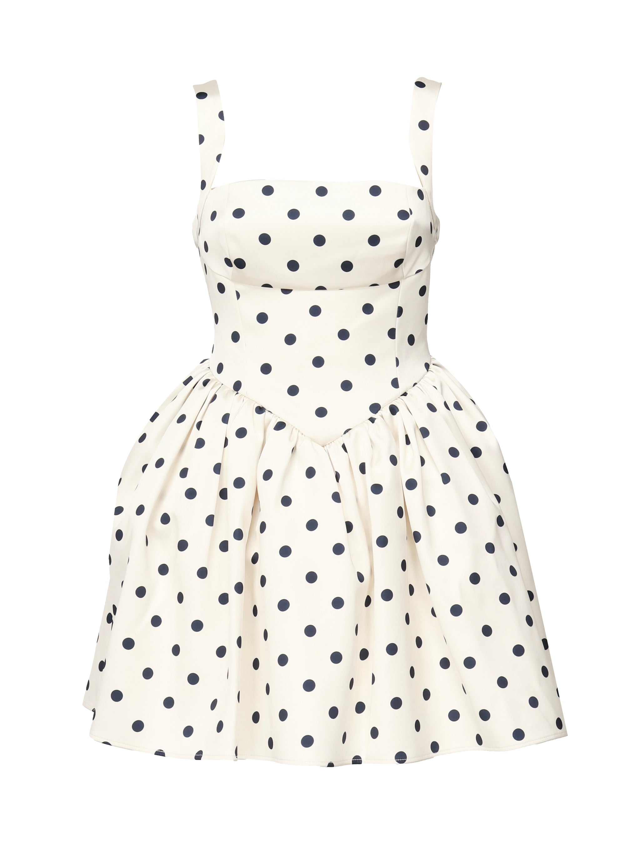 Mini abito in raso a pois SS25092S CREAM SELF-PORTRAIT 