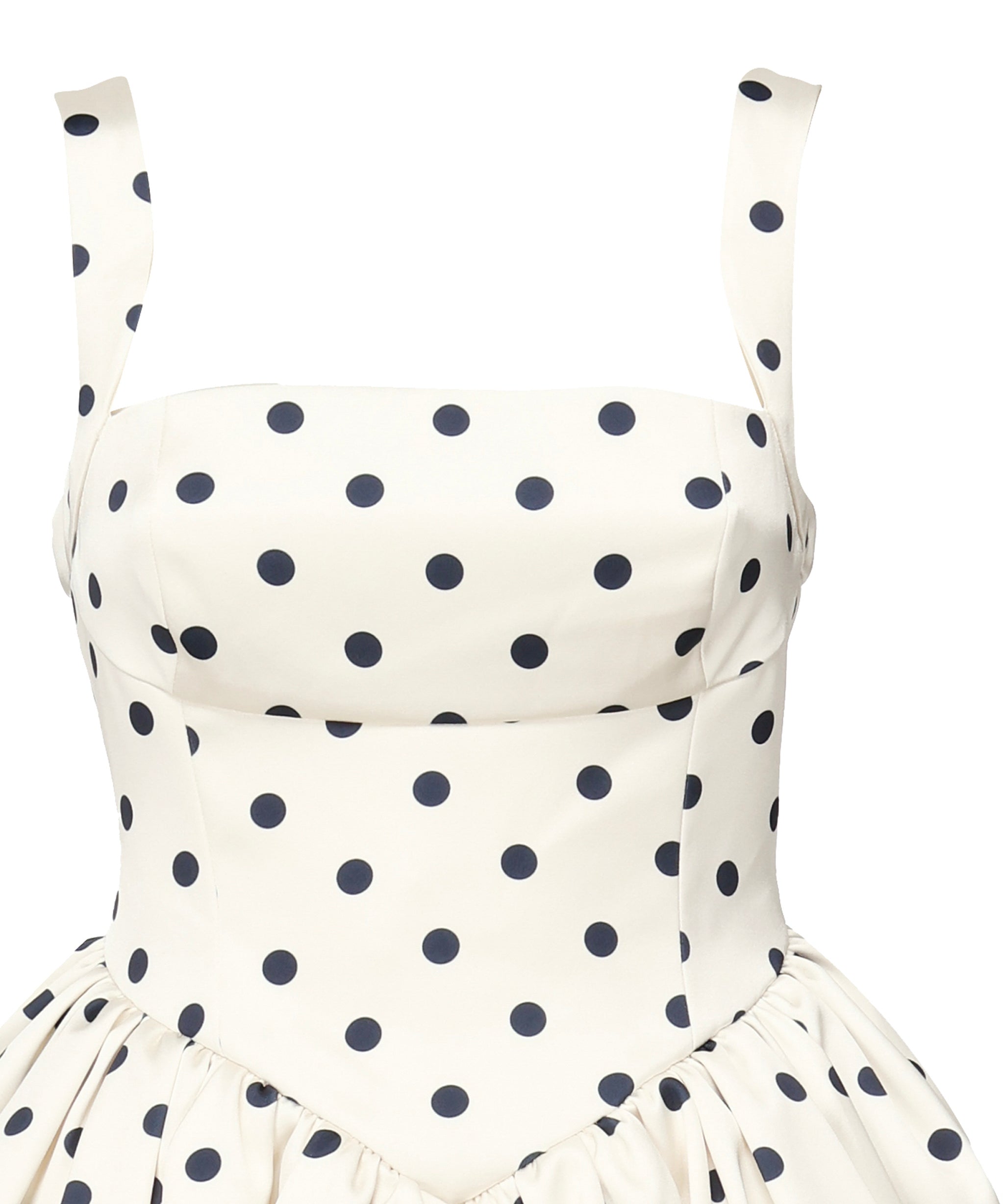Mini abito in raso a pois SS25092S CREAM SELF-PORTRAIT 