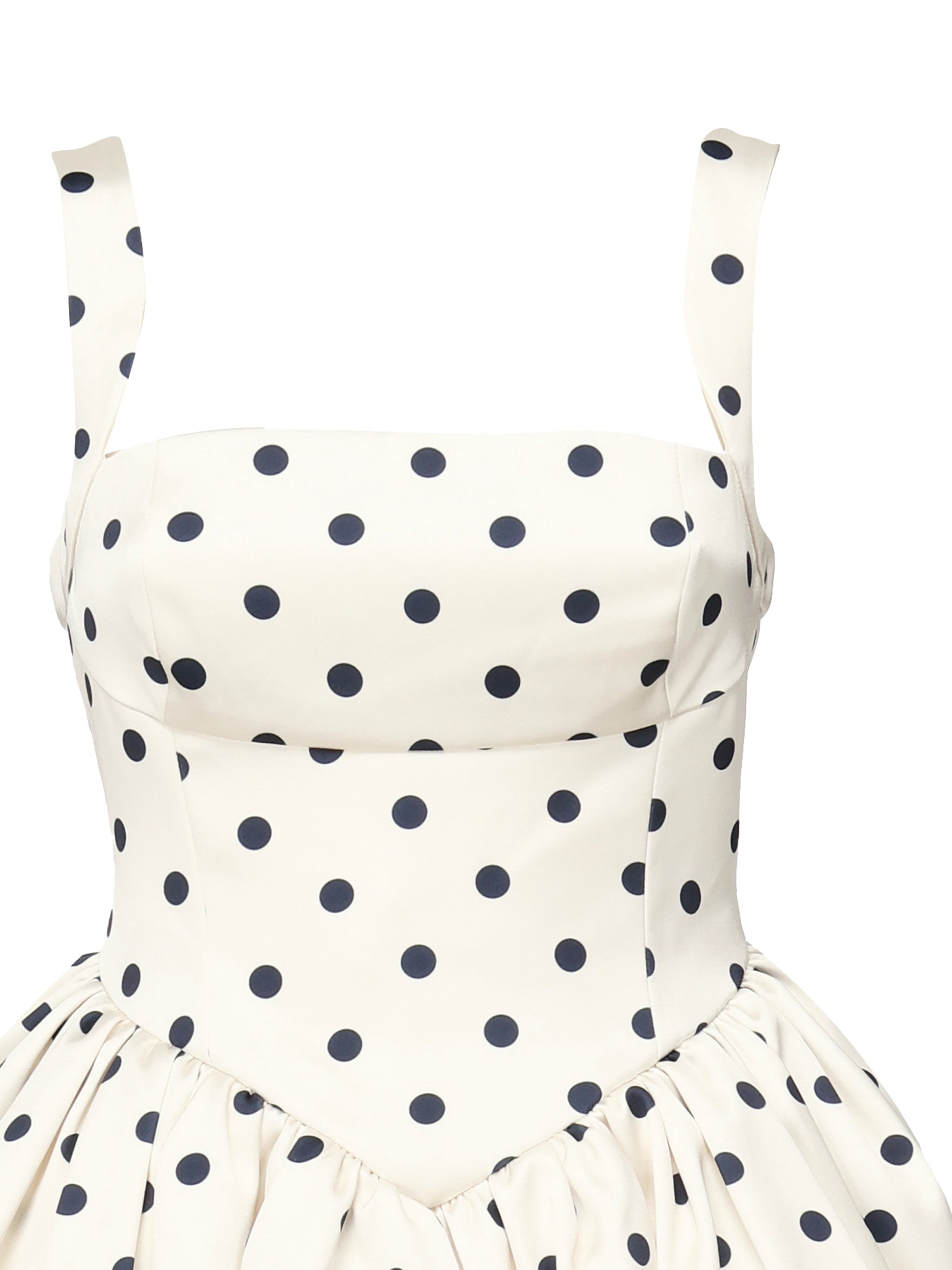 Mini abito in raso a pois SS25092S CREAM SELF-PORTRAIT 