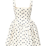 Mini abito in raso a pois SS25092S CREAM SELF-PORTRAIT 