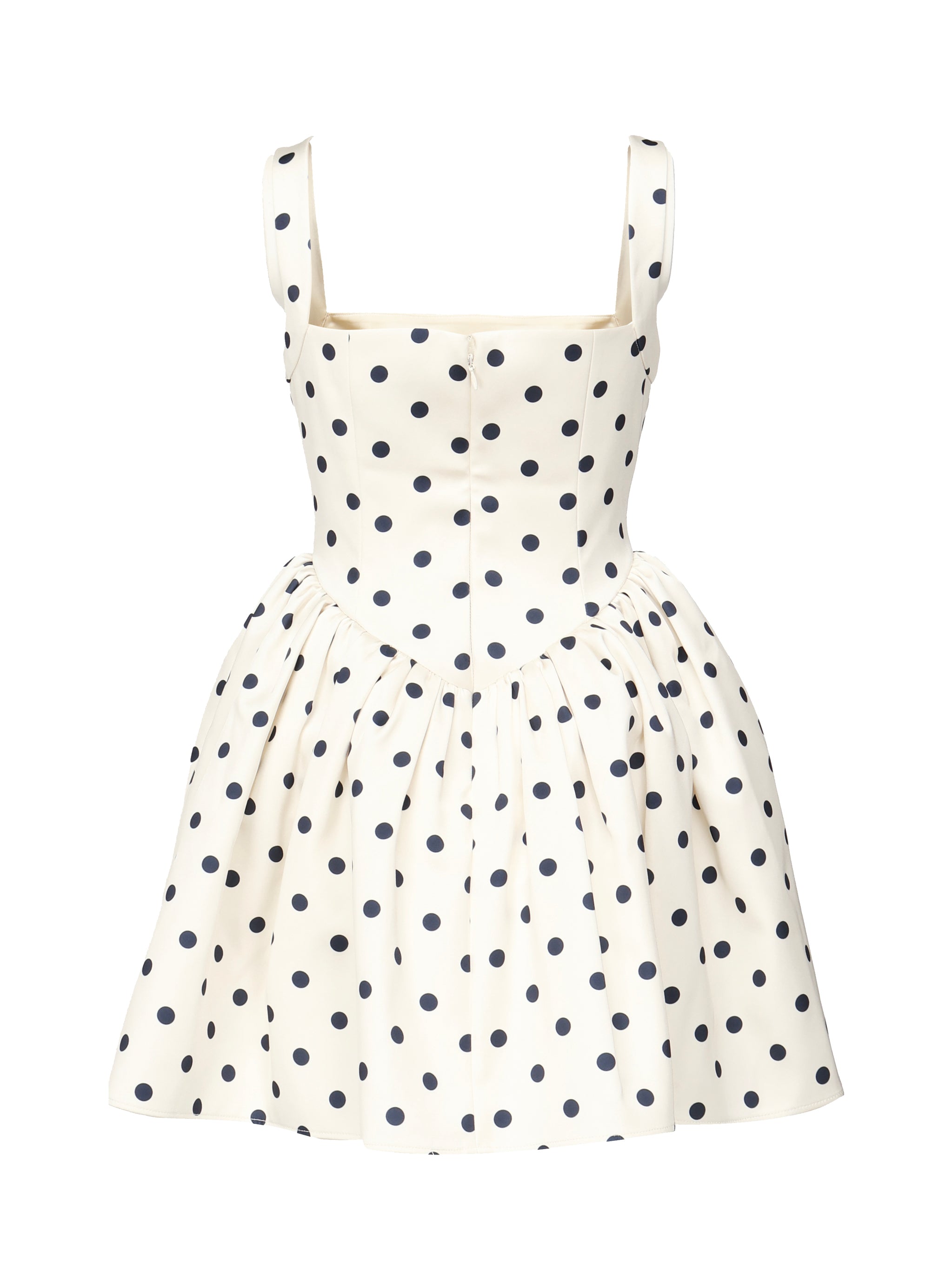 Mini abito in raso a pois SS25092S CREAM SELF-PORTRAIT 