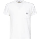 T-shirt con toppa Compass<BR/> K1S152100219 S0057V0001 STONE ISLAND 