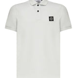 Polo in piqué stretch con patch logo K1S1522002SC S0017V0041 STONE ISLAND 