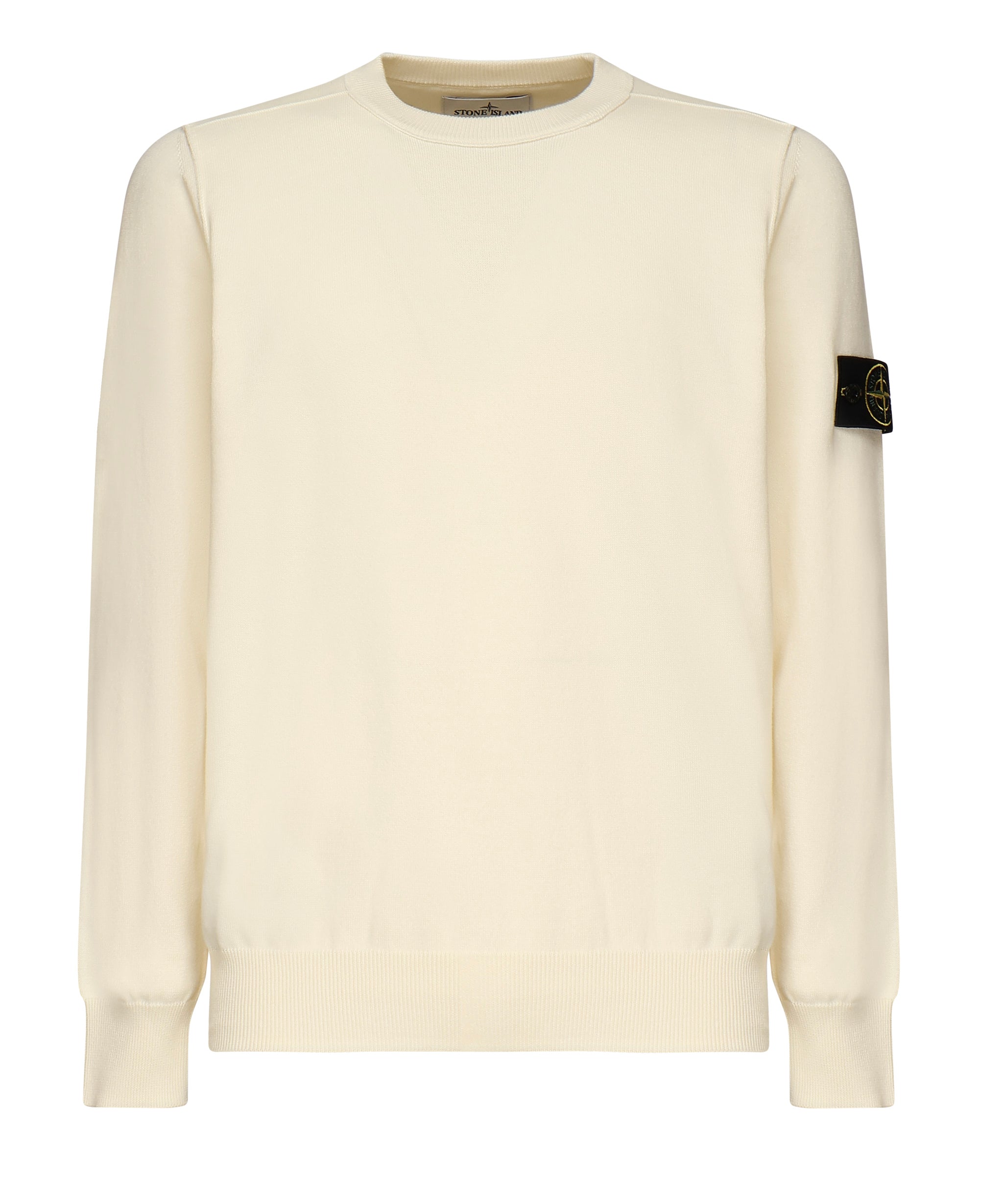 Maglione girocollo con cuciture overlock e costine K1S155100053 S00B2V0093 STONE ISLAND 
