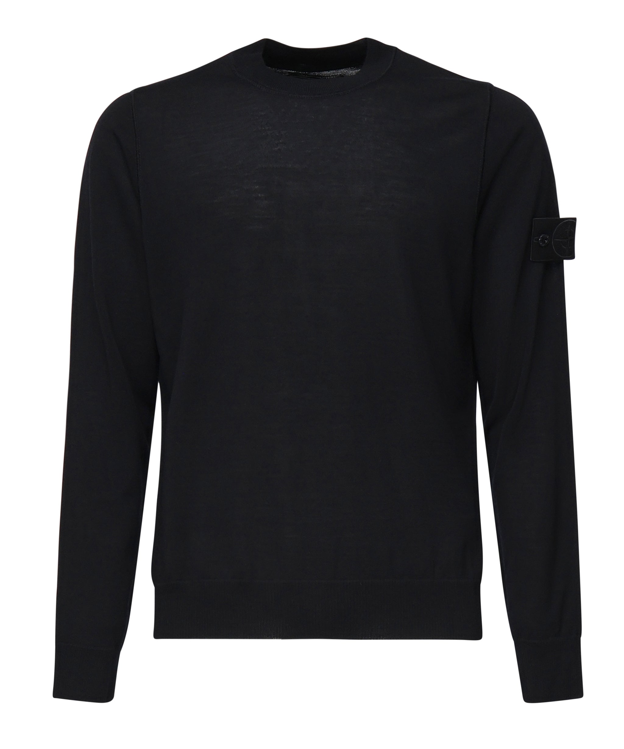 Maglione girocollo con cuciture overlock e costine K1S155100066 S00FCV0020 STONE ISLAND 