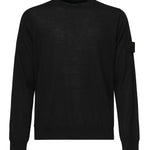 Maglia girocollo nero in lana leggera<BR/> K1S155100066 S00FCV0029 STONE ISLAND 