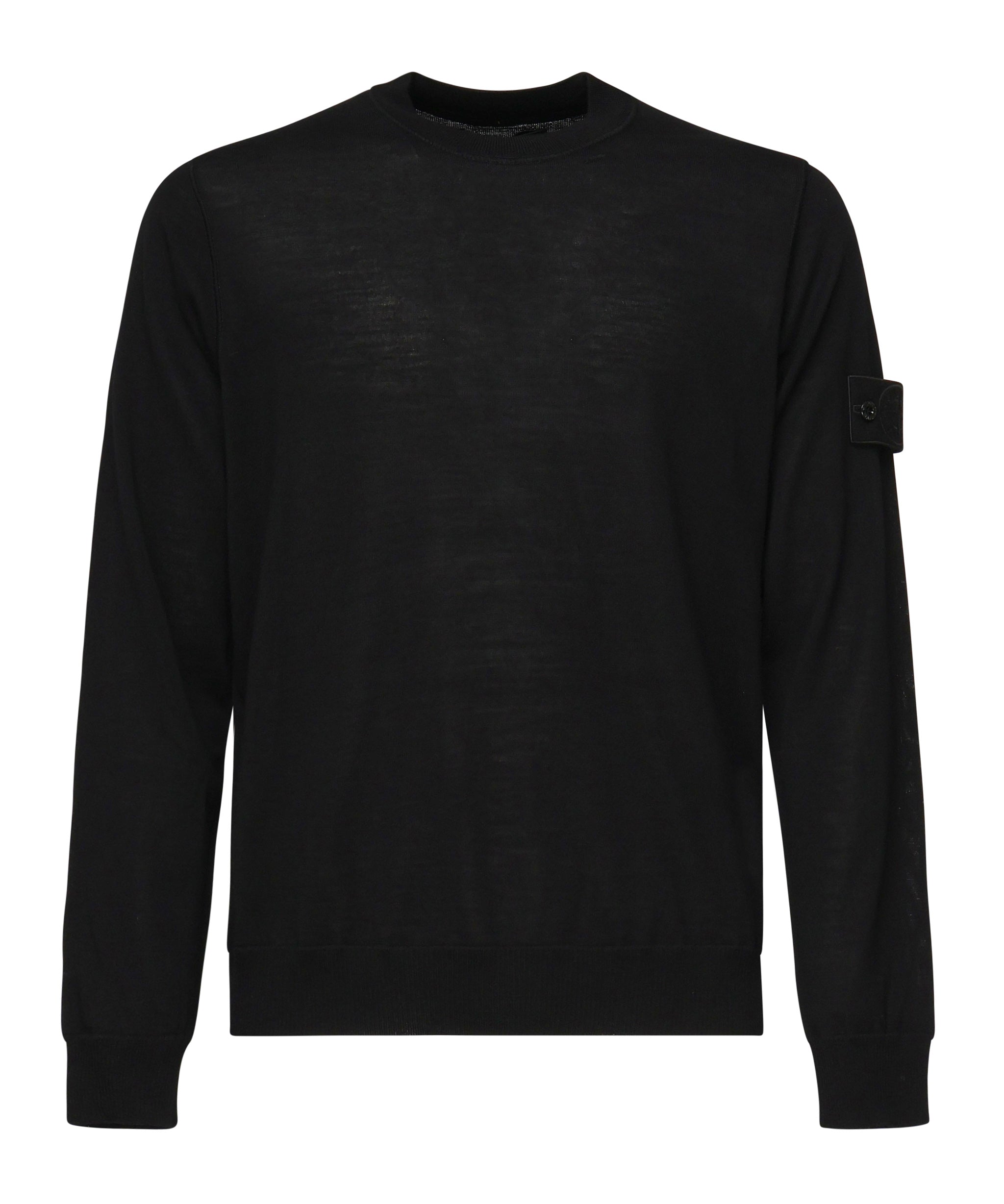 Maglia girocollo nero in lana leggera<BR/> K1S155100066 S00FCV0029 STONE ISLAND 