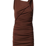 Abito con drappeggio T170114A TJP073CACAO THE ANDAMANE 