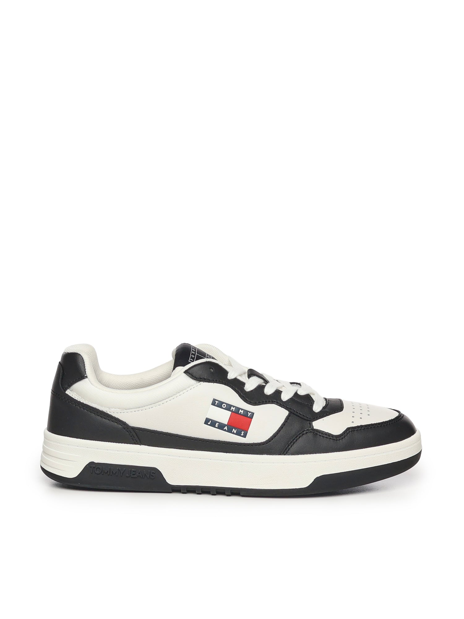 Sneakers in pelle con logo EM0EM01443 YBL TOMMY HILFIGER 
