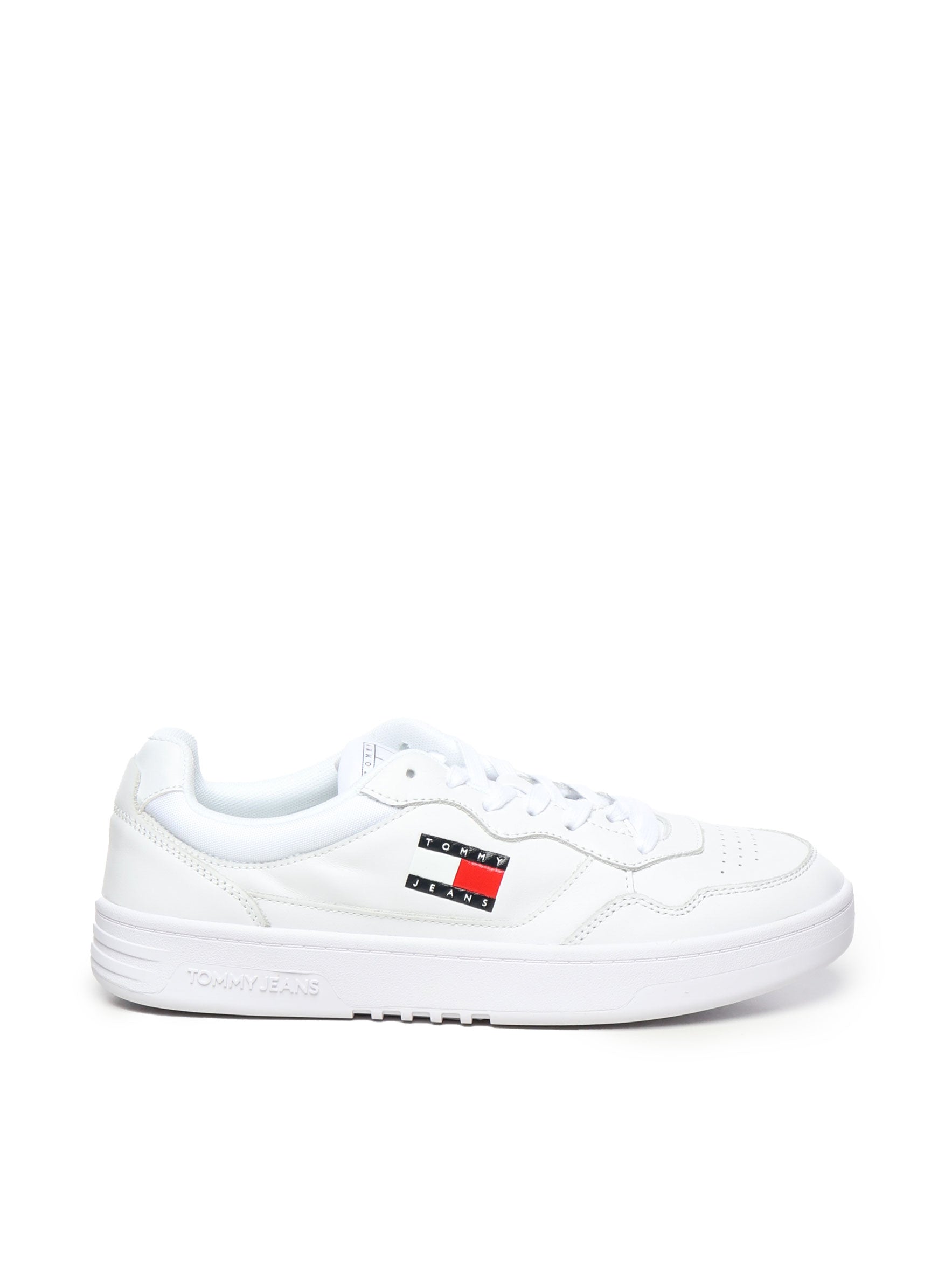 Sneakers in pelle con logo EM0EM01443 YBR TOMMY HILFIGER 