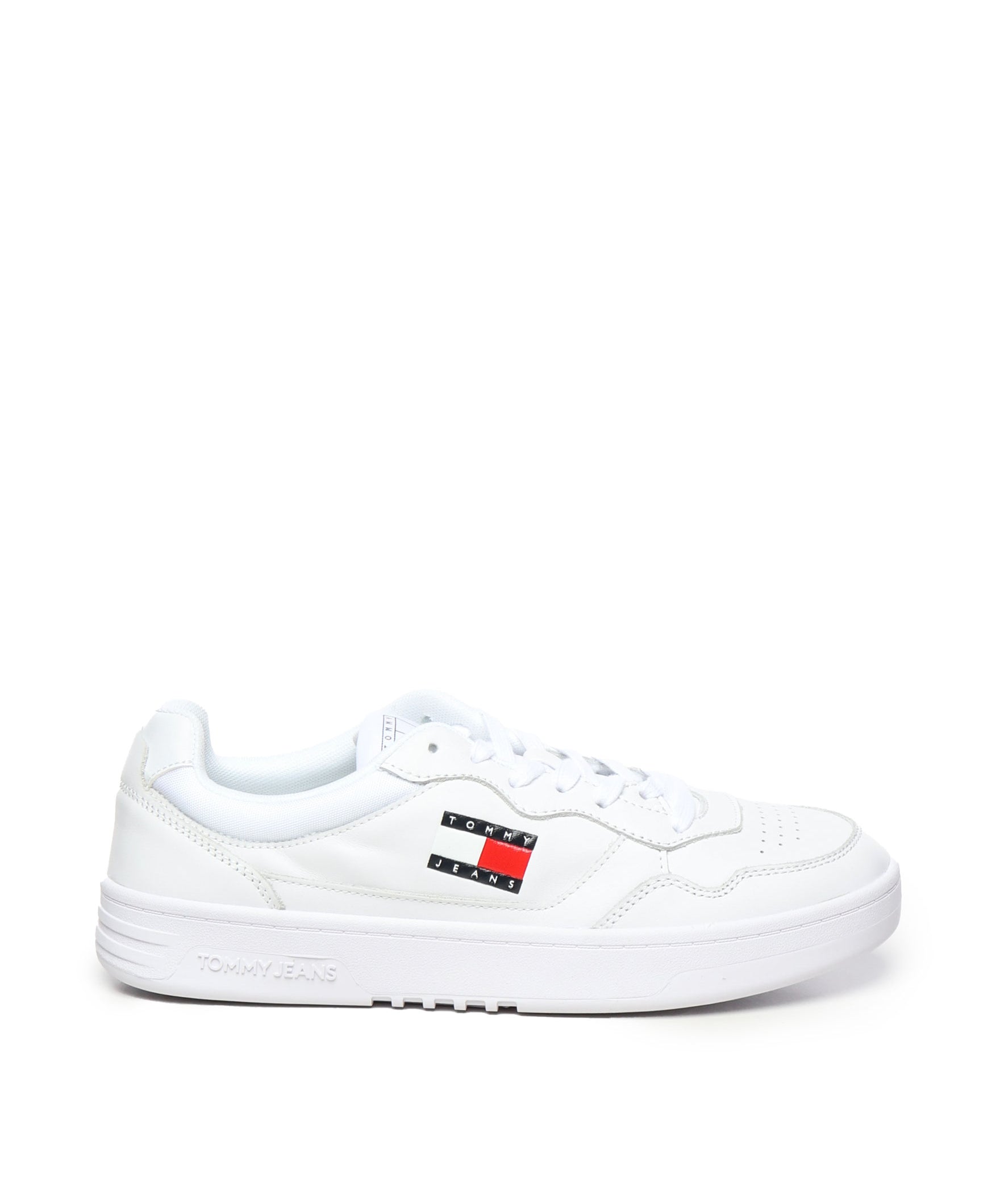 Sneakers in pelle con logo EM0EM01443 YBR TOMMY HILFIGER 