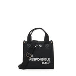 Borsa tote Responsability in canvas e ecopelle 73BS6AF02 RESPONSIBILITY BISNERO V° 73 