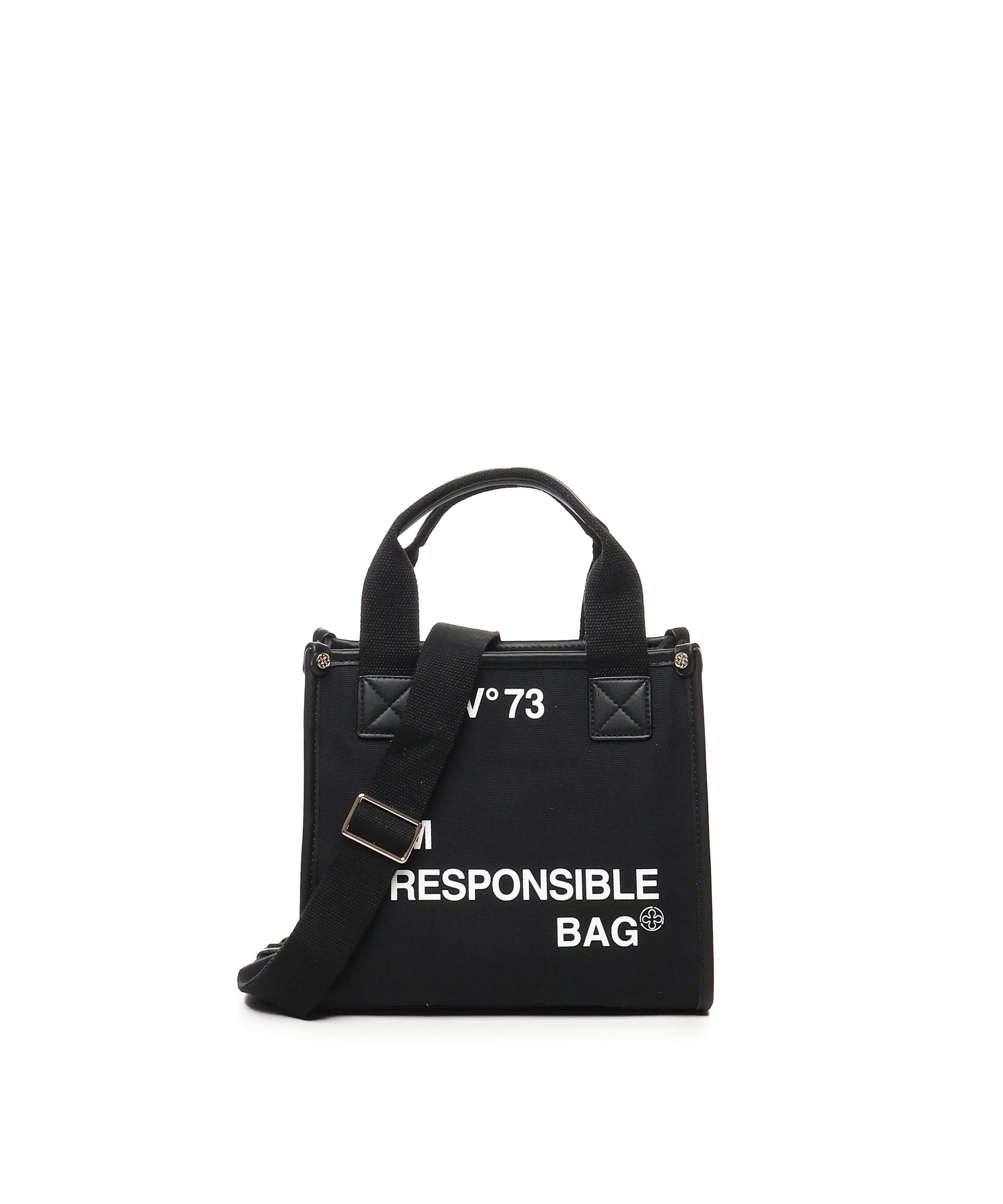 Borsa tote Responsability in canvas e ecopelle 73BS6AF02 RESPONSIBILITY BISNERO V° 73 
