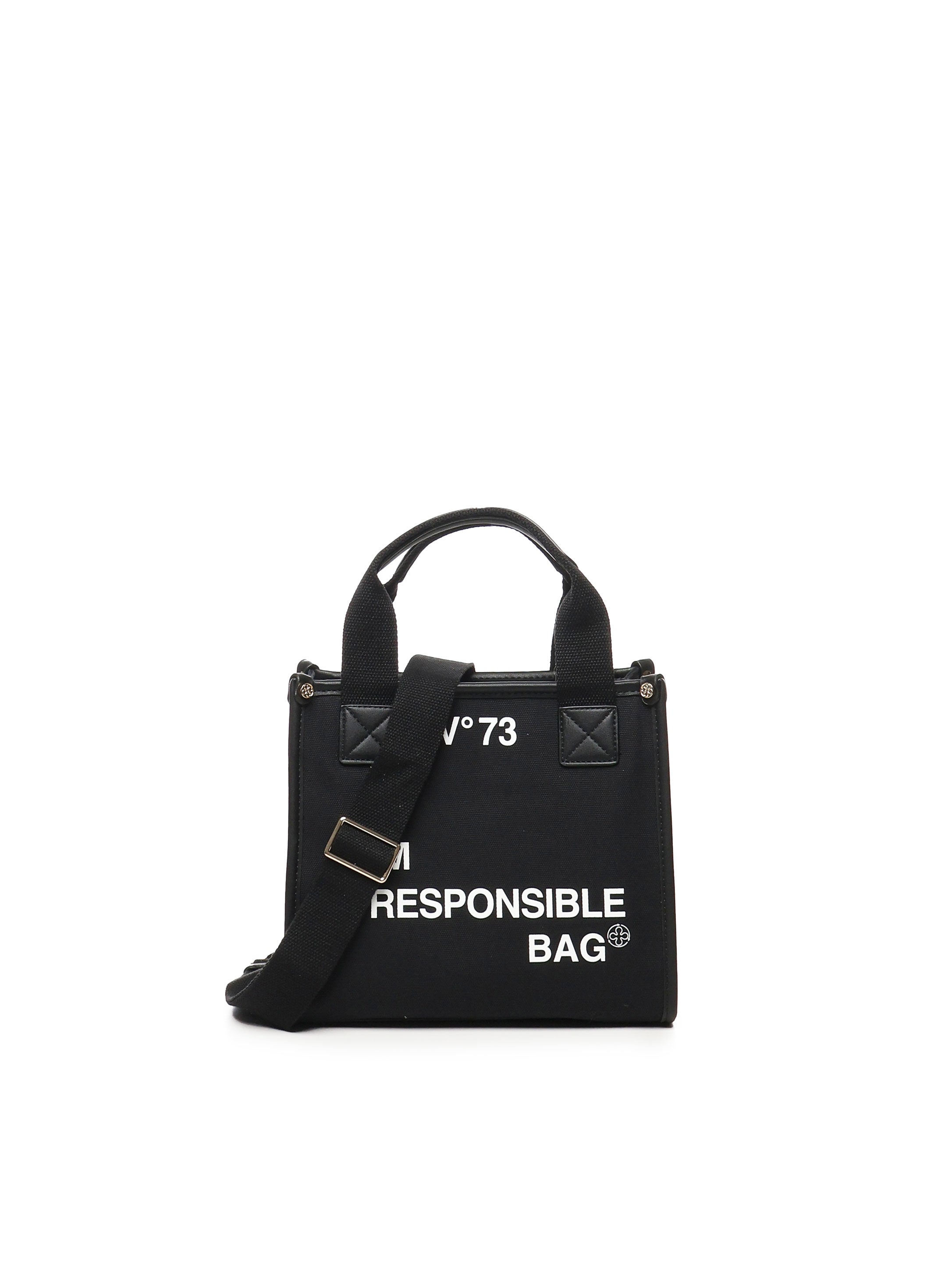 Borsa tote Responsability in canvas e ecopelle 73BS6AF02 RESPONSIBILITY BISNERO V° 73 