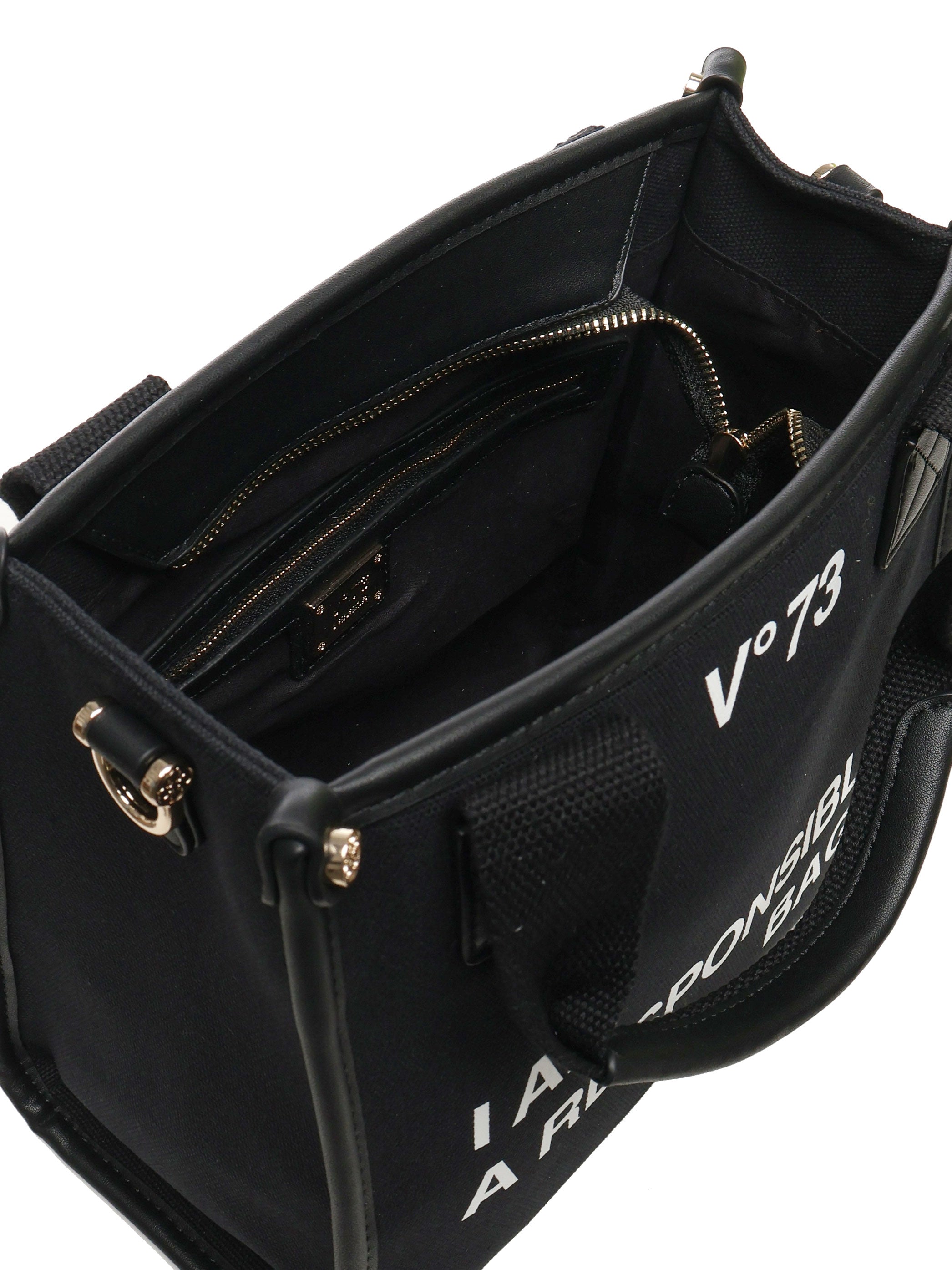 Borsa tote Responsability in canvas e ecopelle 73BS6AF02 RESPONSIBILITY BISNERO V° 73 
