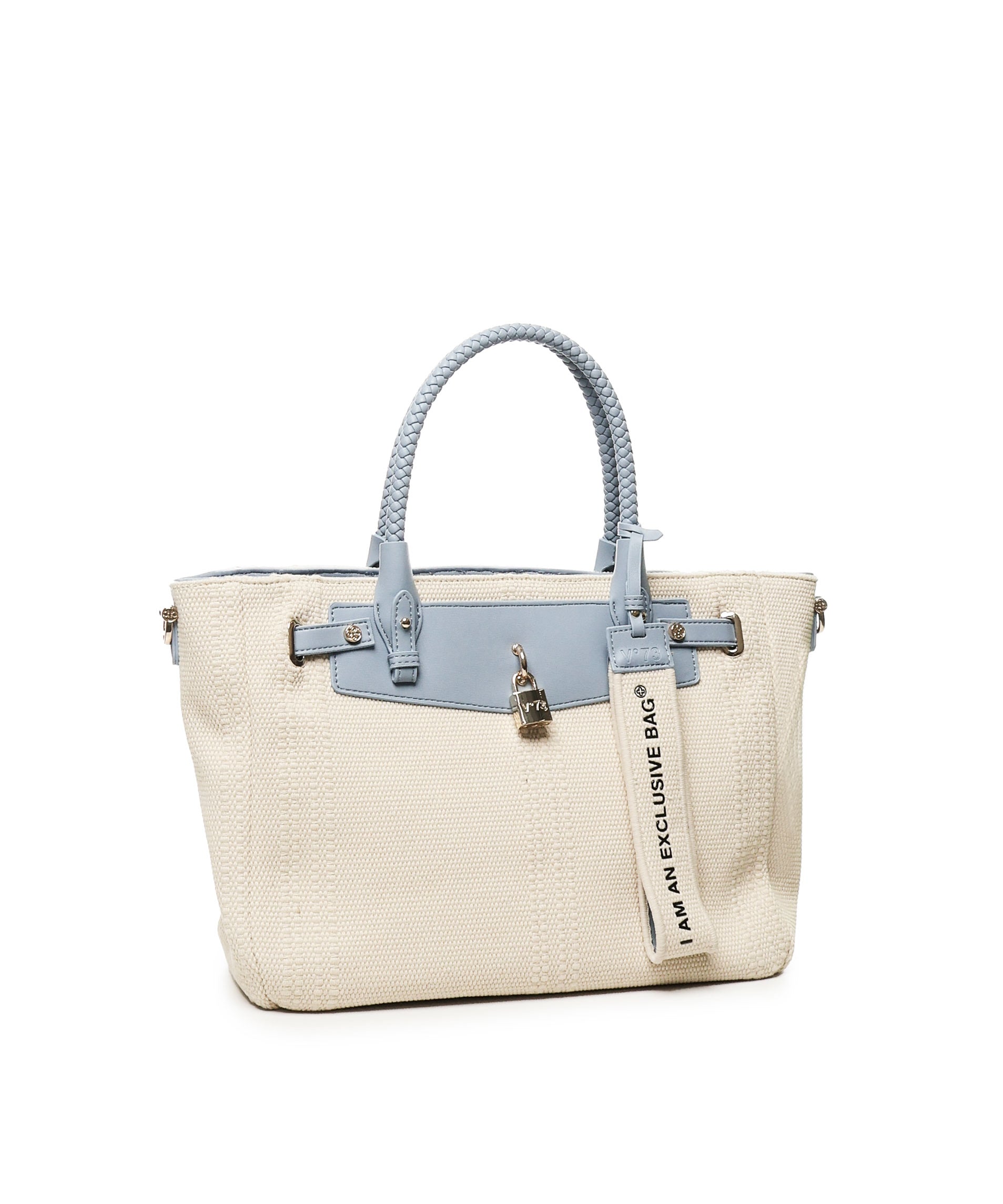 Borsa a spalla Rebecca 73BS8VY01 REBECCAOFF WHITE/AZZURRO V° 73 