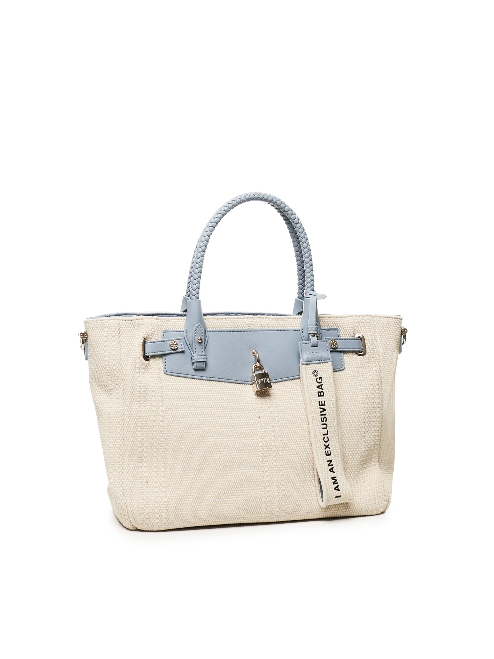 Borsa a spalla Rebecca 73BS8VY01 REBECCAOFF WHITE/AZZURRO V° 73 