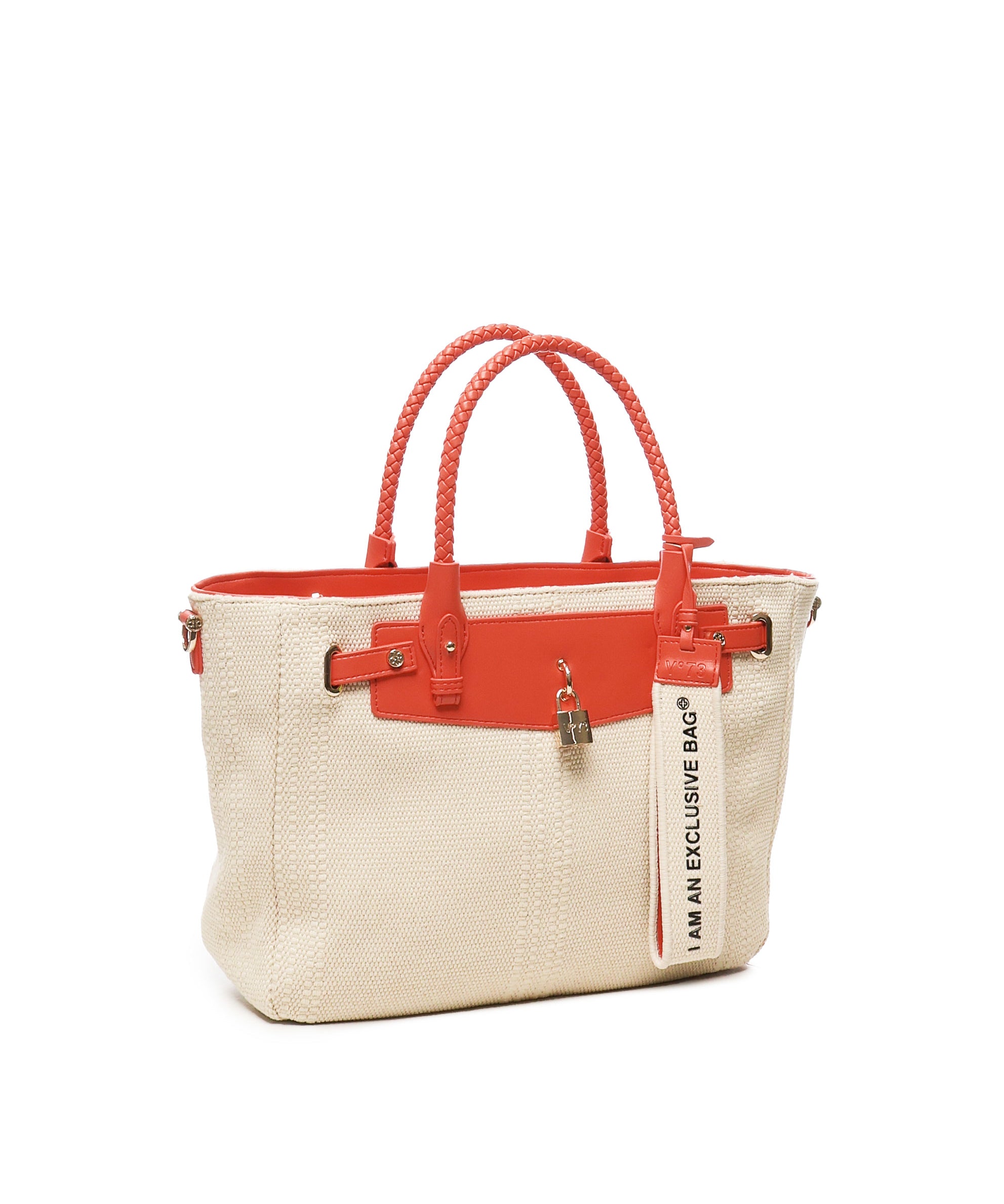 Borsa a spalla Rebecca 73BS8VY01 REBECCAOFF WHITE/CORALLO V° 73 