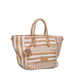 Borsa Shopping Stefanie 73BS8ZL01 STEFANIECUOIO/BIANCO V° 73 