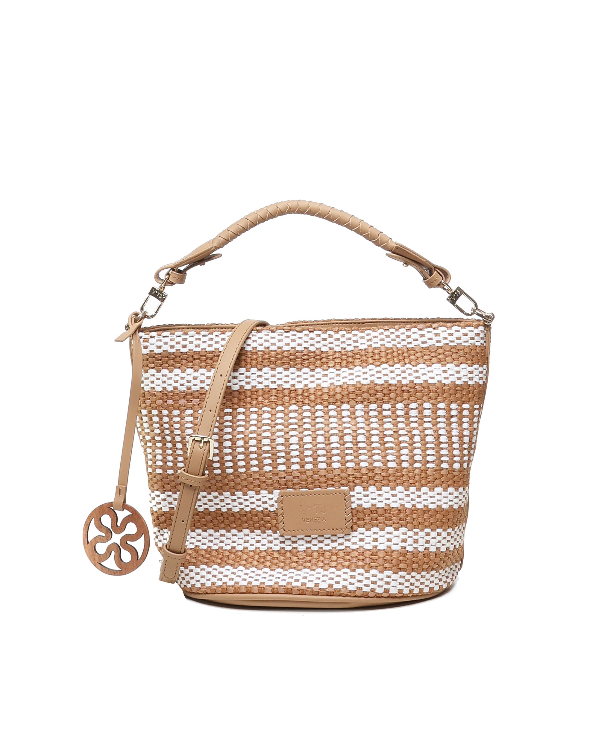 Borsa Secchiello Stefanie 73BS8ZL03 STEFANIECUOIO/BIANCO V° 73 