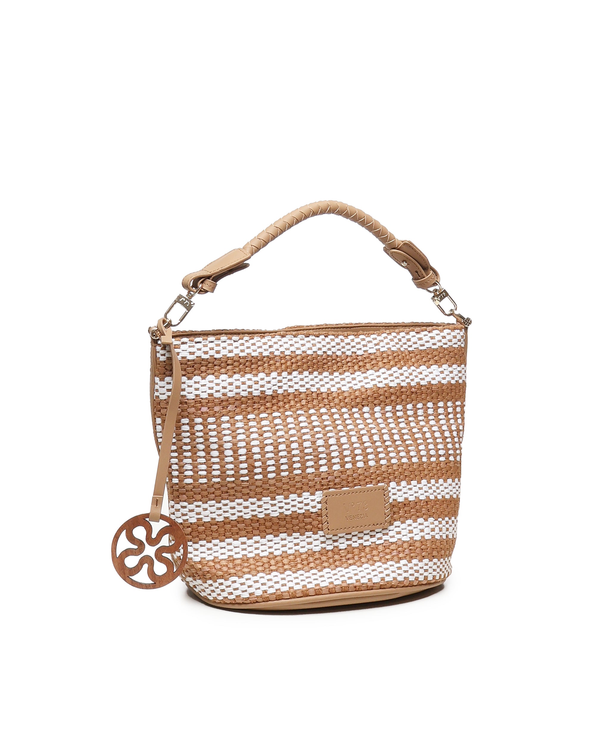 Borsa Secchiello Stefanie 73BS8ZL03 STEFANIECUOIO/BIANCO V° 73 