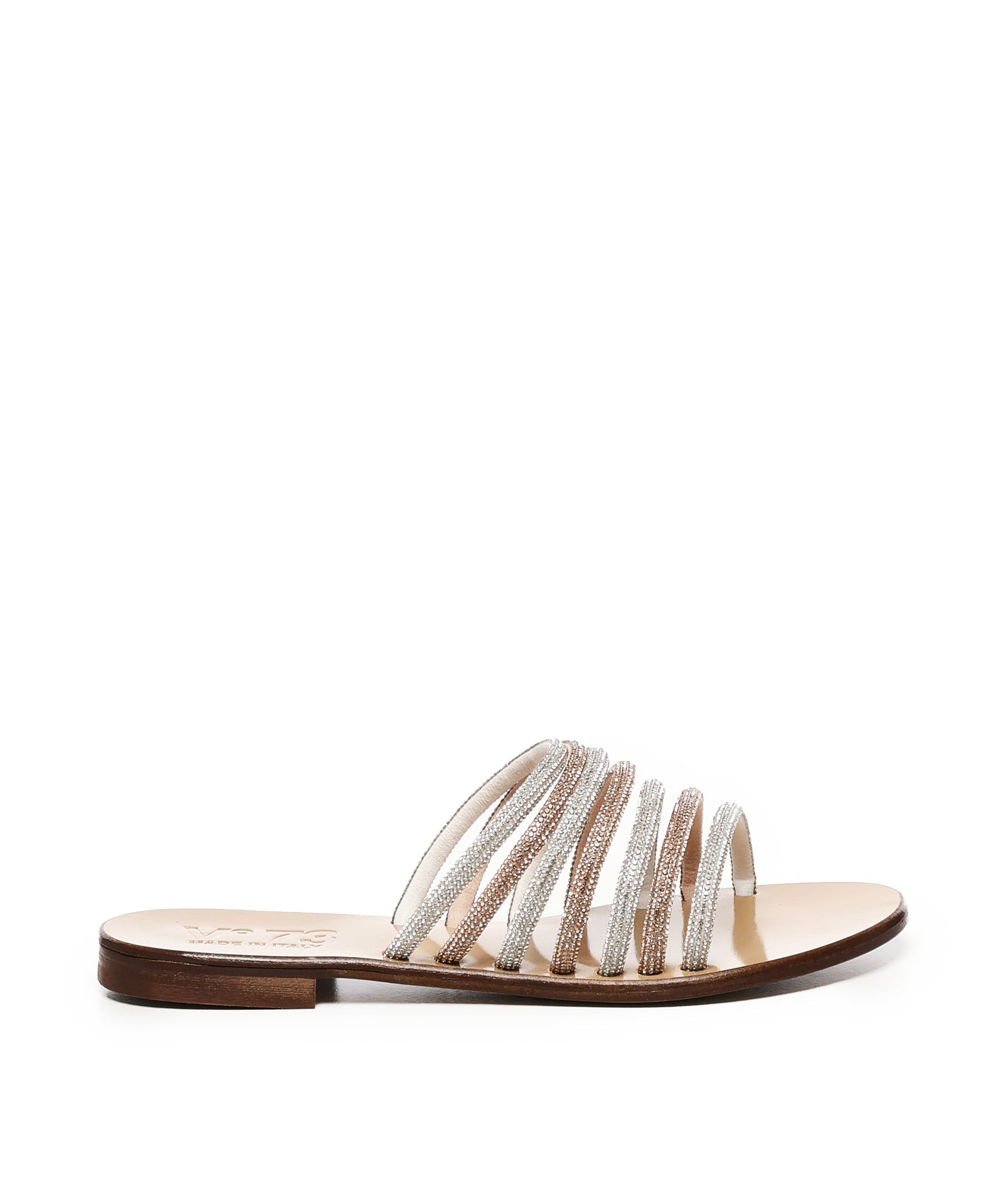 Sandali Fredy con strass 73SC8V501STR FREDYARGENTO/NUDO V° 73 