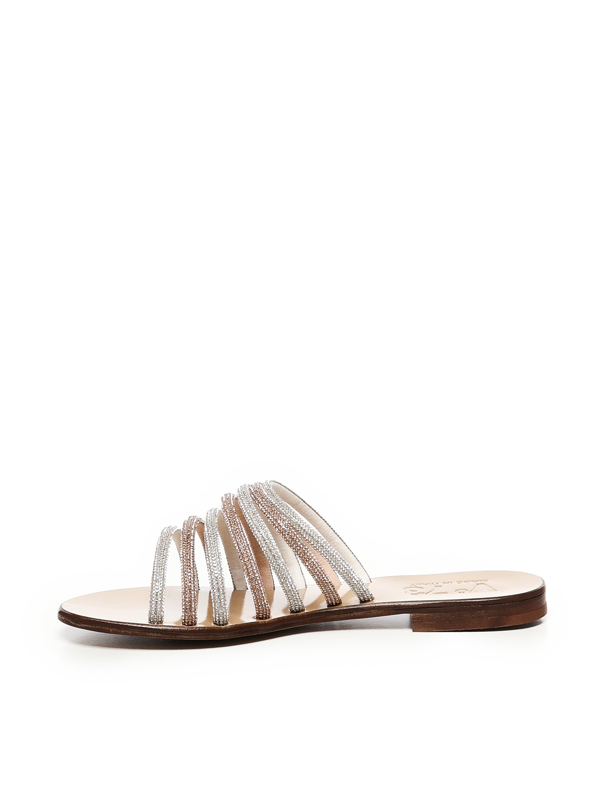 Sandali Fredy con strass 73SC8V501STR FREDYARGENTO/NUDO V° 73 