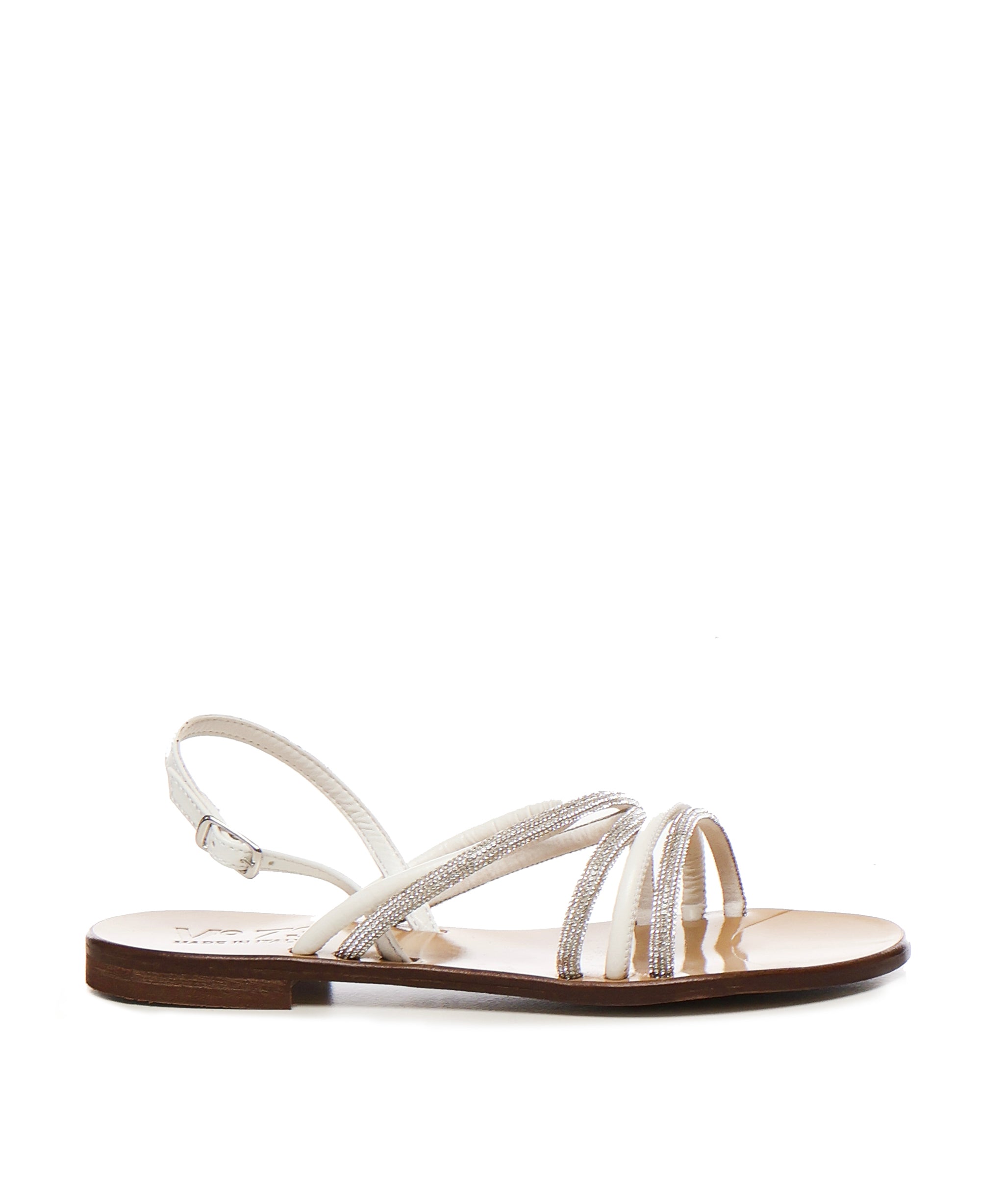 Sandali Fredy cinturino con strass 73SC8V502STR FREDYARGENTO/OFF WHITE V° 73 