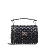 Borsa media Rockstud Spike in nappa<BR/> 5W0B0122 NAP0NO VALENTINO GARAVANI 