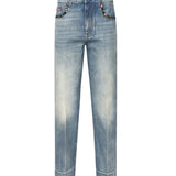 Jeans in denim con bordi stampati 6B0DD19X 94V558 VALENTINO GARAVANI 