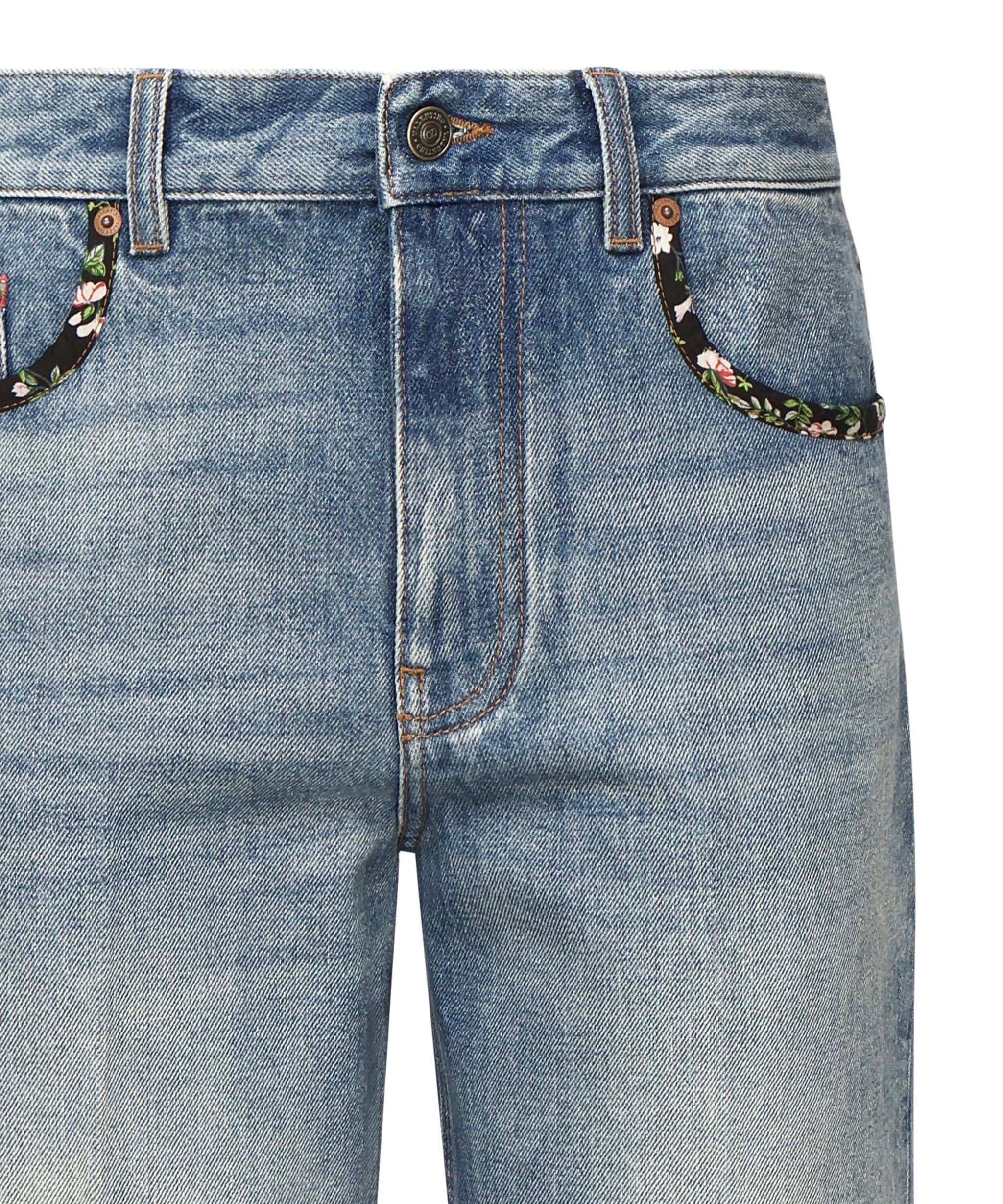 Jeans in denim con bordi stampati 6B0DD19X 94V558 VALENTINO GARAVANI 