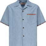 Camicia in denim con finiture stampa floreale 6V0DB04L ALM508 VALENTINO GARAVANI 
