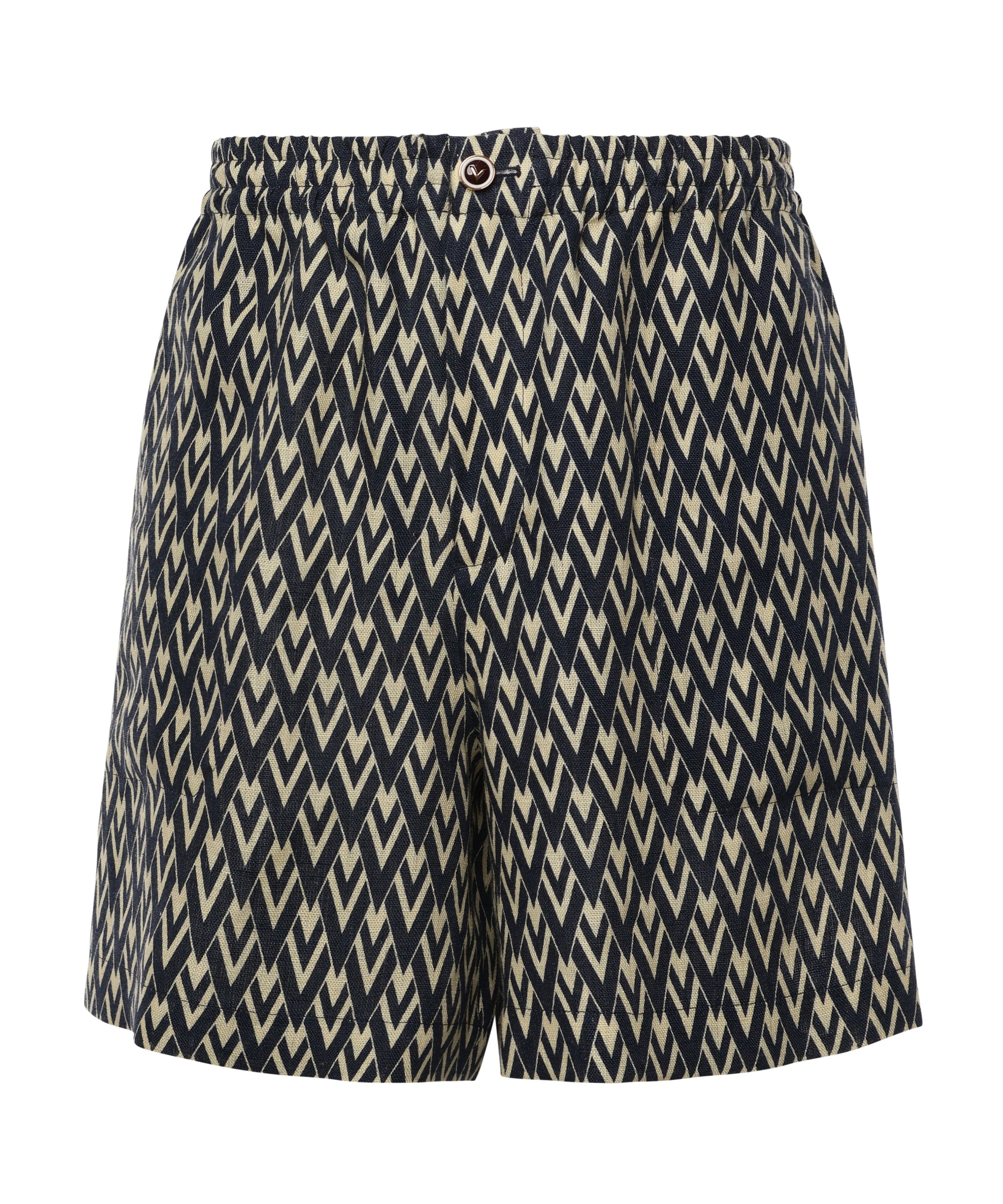 Bermuda in popeline di cotone con stampa Toute la V all over<BR/> 6V3RDE35 AK2QTD VALENTINO GARAVANI 