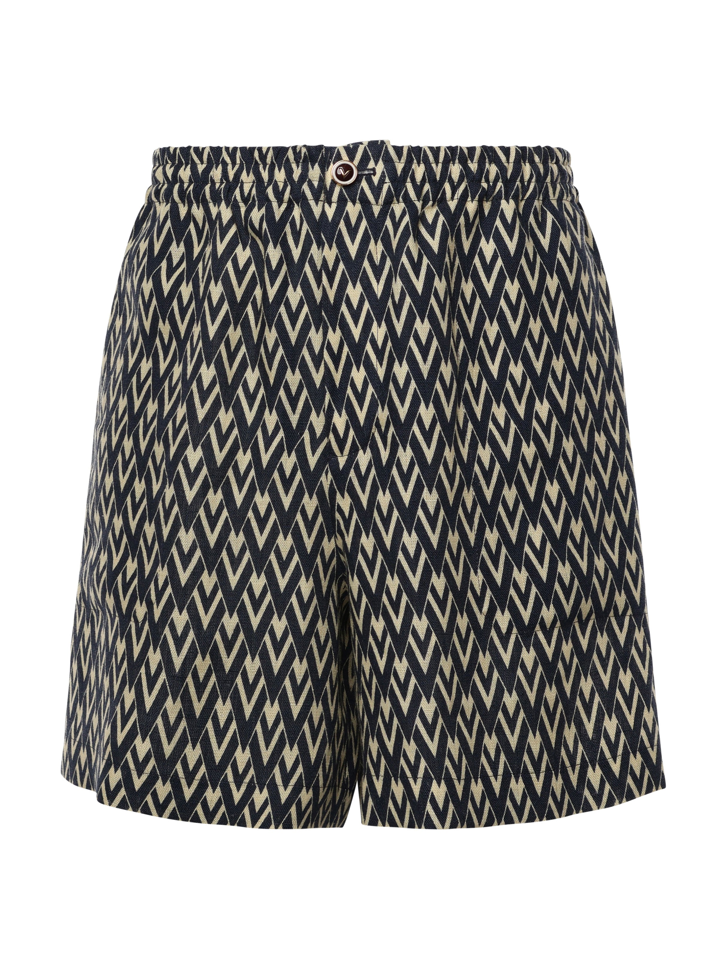 Bermuda in popeline di cotone con stampa Toute la V all over<BR/> 6V3RDE35 AK2QTD VALENTINO GARAVANI 