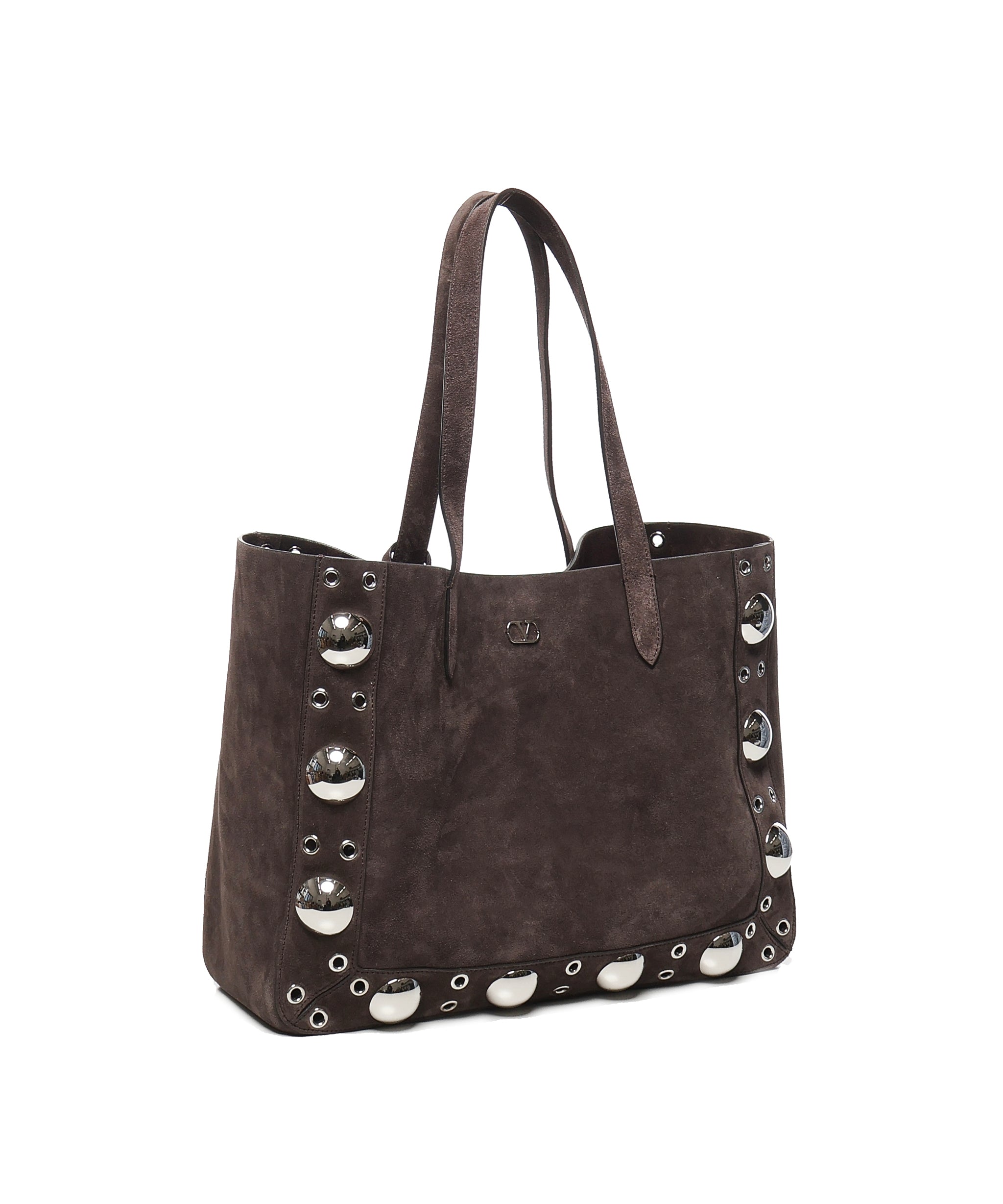 Borsa tote Nellcote media in suede 6W0B0R79 JET0TO VALENTINO GARAVANI 