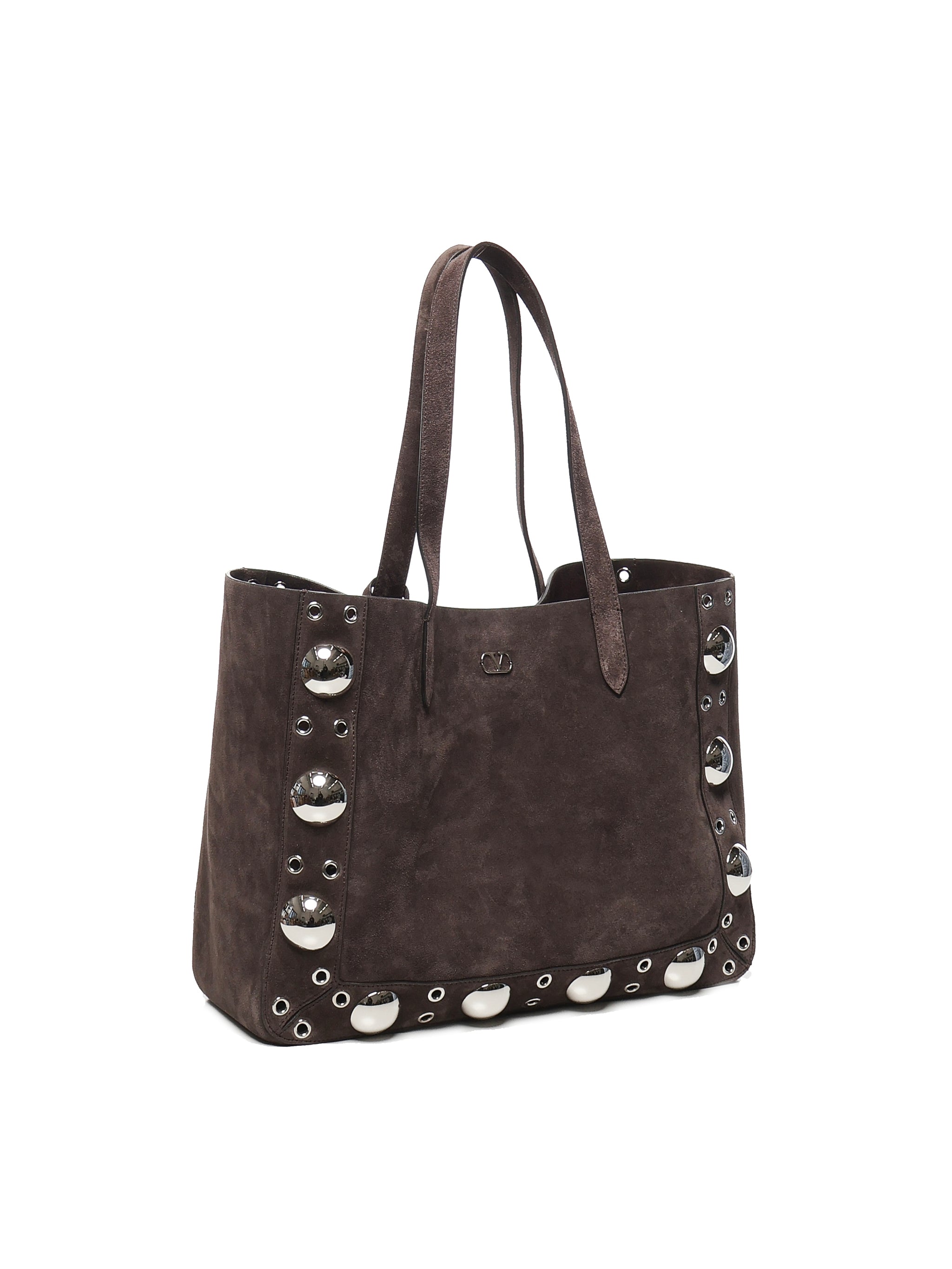 Borsa tote Nellcote media in suede 6W0B0R79 JET0TO VALENTINO GARAVANI 