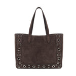 Borsa tote Nellcote media in suede 6W0B0R79 JET0TO VALENTINO GARAVANI 